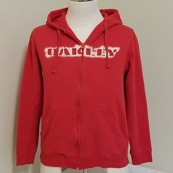 Oakley Hooded Full Front Zip Sweatshirt Jacket - Picture 1 of 11